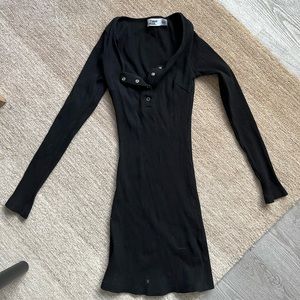 Tiger Mist Aliyah Long Sleeve Dress in Black